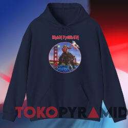 Iron Maiden Maiden England California 2012 Tour T shirt Navy Hoodie