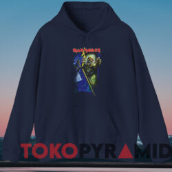 Iron Maiden No Prayer For The Dying T shirt Navy Hoodie