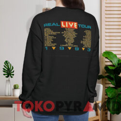 Iron Maiden Real Live Tour 1993 T-shirt 3 Iron Maiden Real Live Tour 1993 T shirt Black Sweatshirt