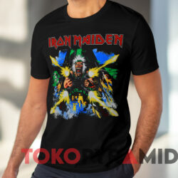 Iron Maiden Shoot That Fucker No Prayer On The Road Tour T shirt Black T shirt