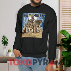 Iron Maiden Somewhere Back In Time World Tour 08 T shirt Black Sweatshirt