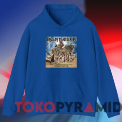 Iron Maiden Somewhere Back In Time World Tour 08 T shirt Blue Hoodie