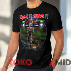 Iron Maiden Somewhere On Tour 1987 T shirt Black T shirt