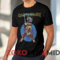 Iron Maiden Somewhere On Tour 86 87 T shirt Black T shirt