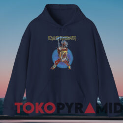 Iron Maiden Somewhere On Tour 86 87 T shirt Navy Hoodie