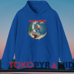 Iron Maiden The Beast Cracks The West Coast 1982 T-shirt 4 Iron Maiden The Beast Cracks The West Coast 1982 T shirt Blue Hoodie