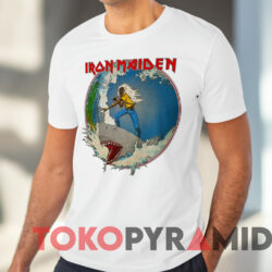 Iron Maiden The Beast Cracks The West Coast 1982 T shirt White T shirt