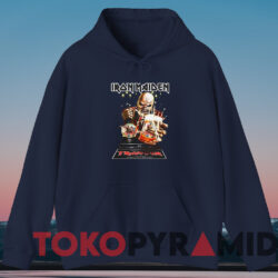 Iron Maiden Trooper Beer T shirt Navy Hoodie
