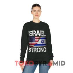 Israel Strong Pray For Israel Political Shirt 4 Israel Strong Pray For Israel Political Black Long sleeved