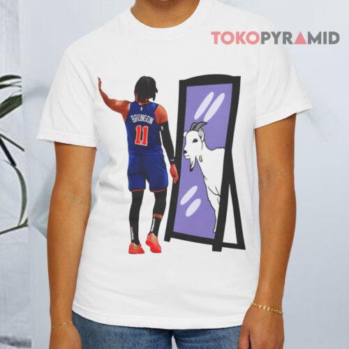 Jalen Brunson Goat Mirror White T shirt Jalen Brunson Goat Mirror White T shirt