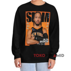 Jalen Brunson Knicks Slam Magazine Shirt 4 Jalen Brunson Knicks Slam Magazine Black Long sleeved