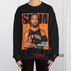 Jalen Brunson Knicks Slam Magazine Shirt 3 Jalen Brunson Knicks Slam Magazine Black Sweatshirt