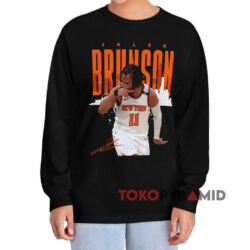 Jalen Brunson New York Knicks Signature Shirt 4 Jalen Brunson New York Knicks Signature Black Long sleeved