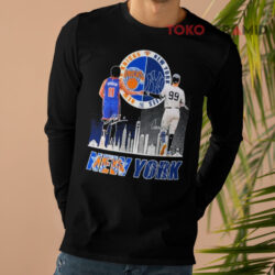 Jalen Brunson x Aaron Judge New York Knicks New York Yankees Signatures Shirt 4 Jalen Brunson X Aaron Judge New York Knicks New York Yankees Signatures Long sleeved