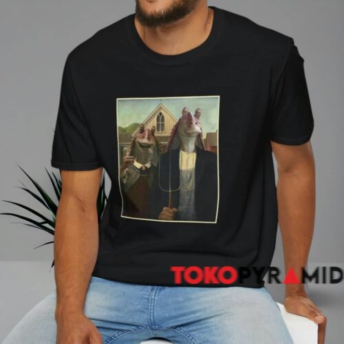 Jar Jar Binks American Gothic Shirt Black T shirt Jar Jar Binks American Gothic Shirt Black T shirt