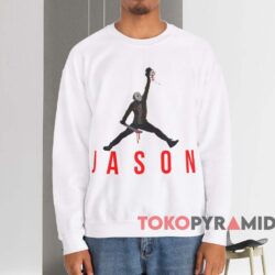 Jason Voorhees Air Jordan T-shirt 4 Jason Voorhees Air Jordan T shirt White Sweatshirt