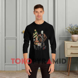 Jason Voorhees Vs Freddy Krueger Christmas Black Long sleeved