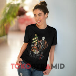 Jason Voorhees Vs Freddy Krueger Christmas Black T shirt