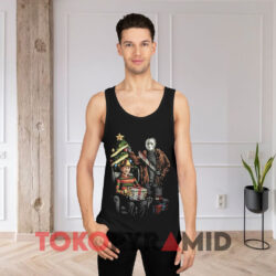 Jason Voorhees Vs Freddy Krueger Christmas Black Tank Top
