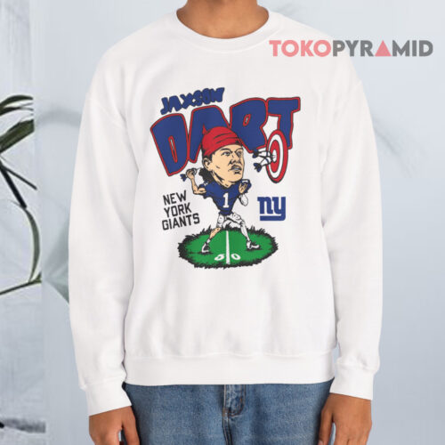 Jaxson Dart New York Giants Caricature Sweatshirt Jaxson Dart New York Giants Caricature Sweatshirt