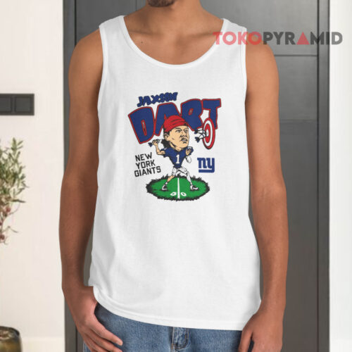 Jaxson Dart New York Giants Caricature Tank Top Jaxson Dart New York Giants Caricature Tank Top