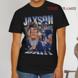 Jaxson Dart New York Giants Vintage Black T shirt