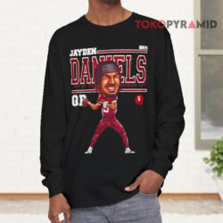 Jayden Daniels QB Washington Cartoon Shirt 4 Jayden Daniels Qb Washington Cartoon Long sleeved