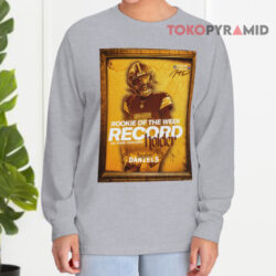 Jayden Daniels Rookie Of The Week Record 10 Time Winner Washington Commanders Poster 2024 Shirt 4 Jayden Daniels Rookie Of The Week Record 10 Time Winner Holder Washington Commanders Nfl Signature Poster 2024 Long sleeved