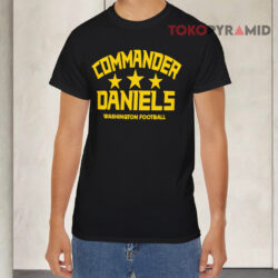 Jayden Daniels Washington Commanders Commander Daniels Game Day Black T shirt