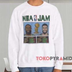 Jayson Tatum And Jaylen Brown Boston Celtics 2024 NBA Finals Champions Shirt 4 Jayson Tatum And Jaylen Brown Boston Celtics 2024 Nba Finals Champions Shirt White Sweatshirt