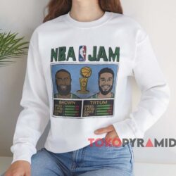 Jayson Tatum And Jaylen Brown Boston Celtics 2024 NBA Finals Champions Shirt 3 Jayson Tatum And Jaylen Brown Boston Celtics 2024 Nba Finals Champions Shirt White Sweatshirt