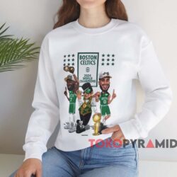 Jayson Tatum Jaylen Brown Boston Celtics 2024 World Champions Shirt 4 Jayson Tatum Jaylen Brown Boston Celtics 2024 World Champions Shirt White Sweatshirt