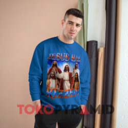Jesus Has Rizzen Blue Sweatshirt