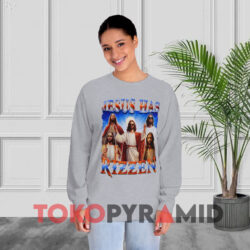 Jesus Has Rizzen Shirt 4 Jesus Has Rizzen Grey Long sleeved