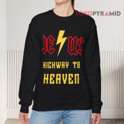 Jesus Highway To Heaven Black Sweatshirt