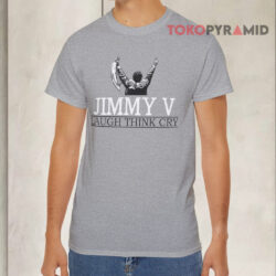 Jimmy V Laugh Think Cry Grey T shirt