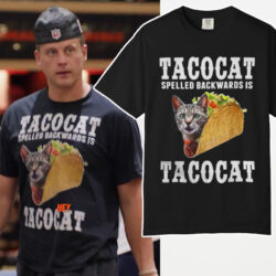 Joe Burrow Tacocat Spelled Backwards Is Tacocat T shirt