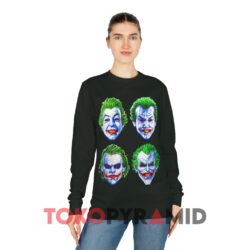 Joker Faces Of Insanity Shirt 4 Joker Faces Of Insanity Black Long sleeved