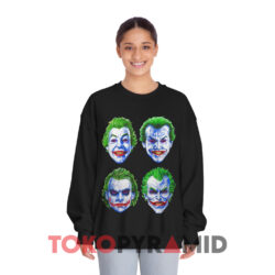 Joker Faces Of Insanity Shirt 3 Joker Faces Of Insanity Black Sweatshirt