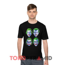 Joker Faces Of Insanity Black T shirt