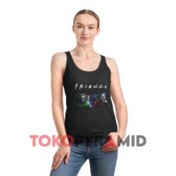 Joker In Car Friends Halloween Black Tank Top