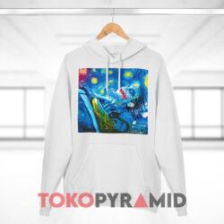 Joker Starry Night Art White Hoodie