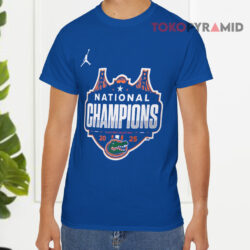 Jordan Florida Gators 2025 Ncaa National Champions Blue T shirt