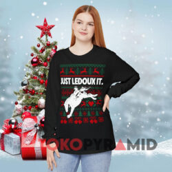 Just Ledoux It Ugly Christmas Sweatshirt 4 Just Ledoux It Ugly Christmas Black Long sleeved