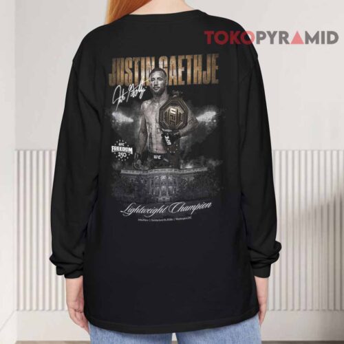 Justin Gaethje UFC Freedom 250 Champion Boxy Long sleeved Back Justin Gaethje UFC Freedom 250 Champion Boxy Long sleeved Back