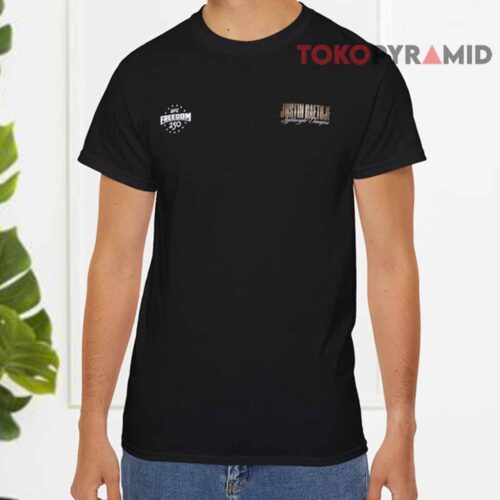 Justin Gaethje UFC Freedom 250 Champion Boxy T Shirt Front Justin Gaethje UFC Freedom 250 Champion Boxy T Shirt Front