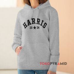 Kamala Harris 2024 Curved Baseball Font Hoodie