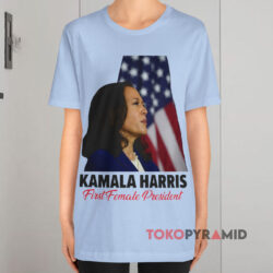 Kamala Harris First Female President Blue T shirt