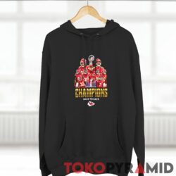 Kansas City Chiefs 2024 Back To Back Champions Super Bowl LVIII Shirt 3 Kansas City Chiefs 2024 Back To Back Champions Bowl Lviii Black Hoodie