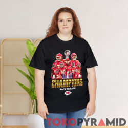 Kansas City Chiefs 2024 Back To Back Champions Bowl Lviii Women Black Shirt